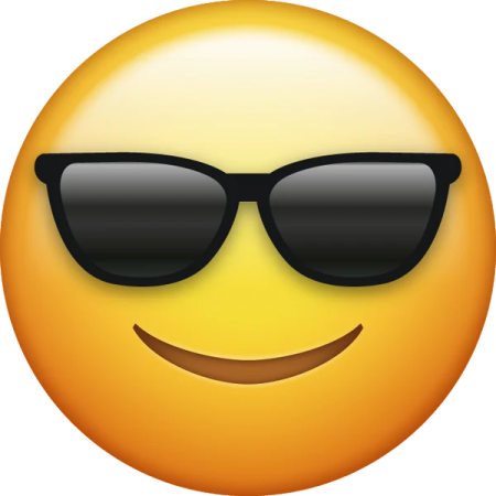 a smiley face with sunglasses on it