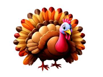 a turkey with an orange and brown head