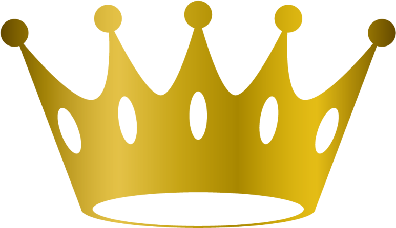 a gold crown on a white background