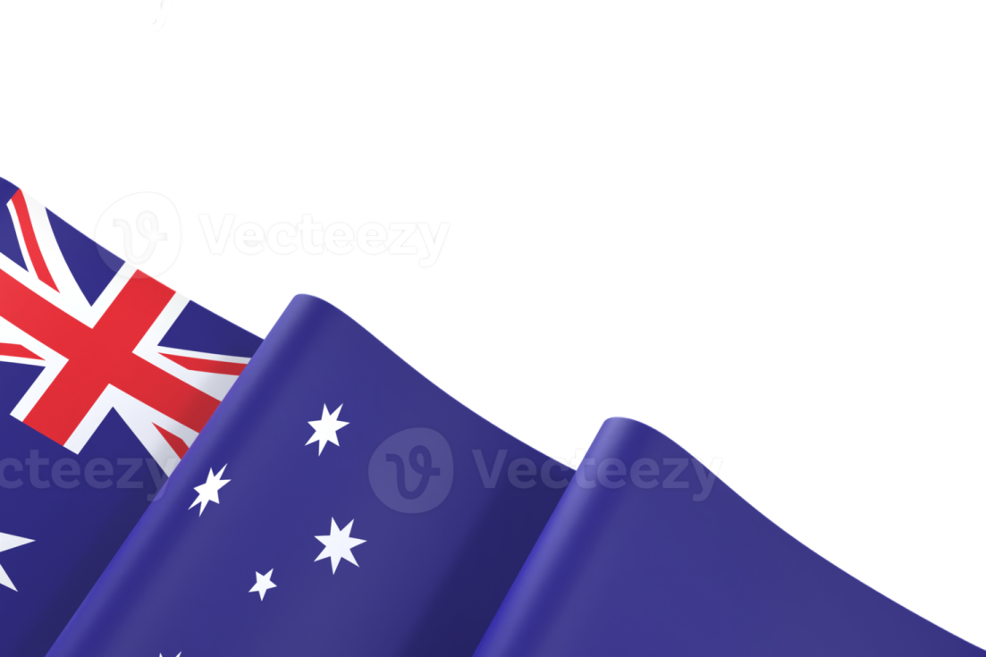 the australian flag on a white background