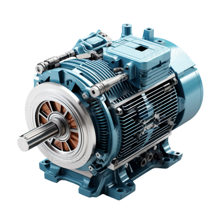 an electric motor on a white background