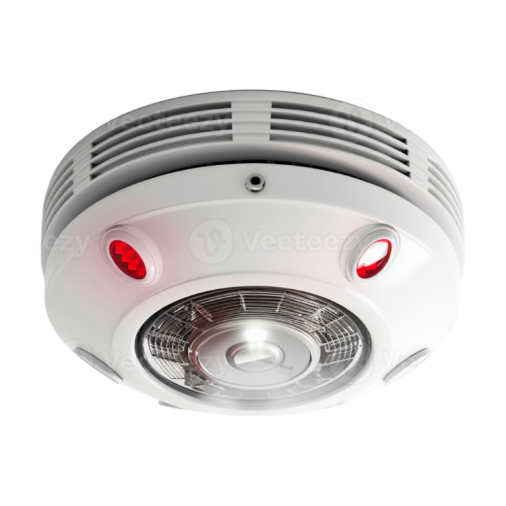 a smoke detector on a white background