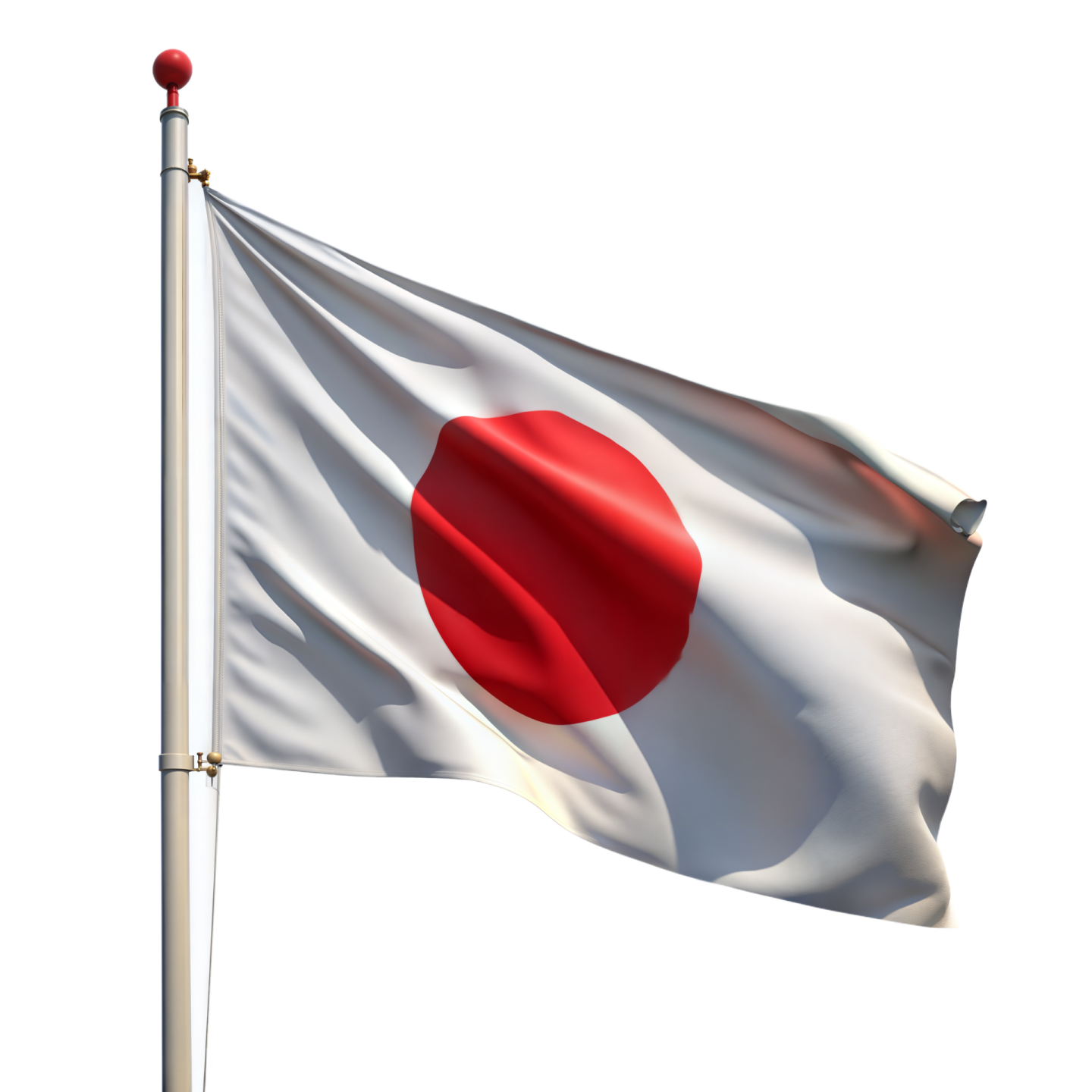 a japanese flag flying in the wind
