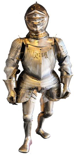 a knight in full armor