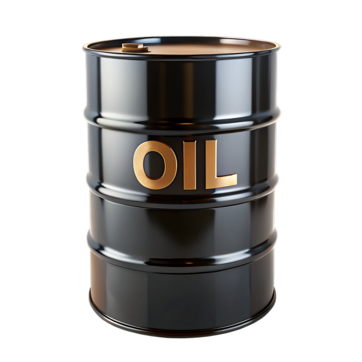 a black barrel with the word oil on it