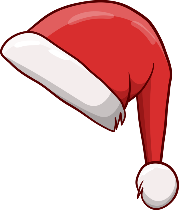 a red santa hat