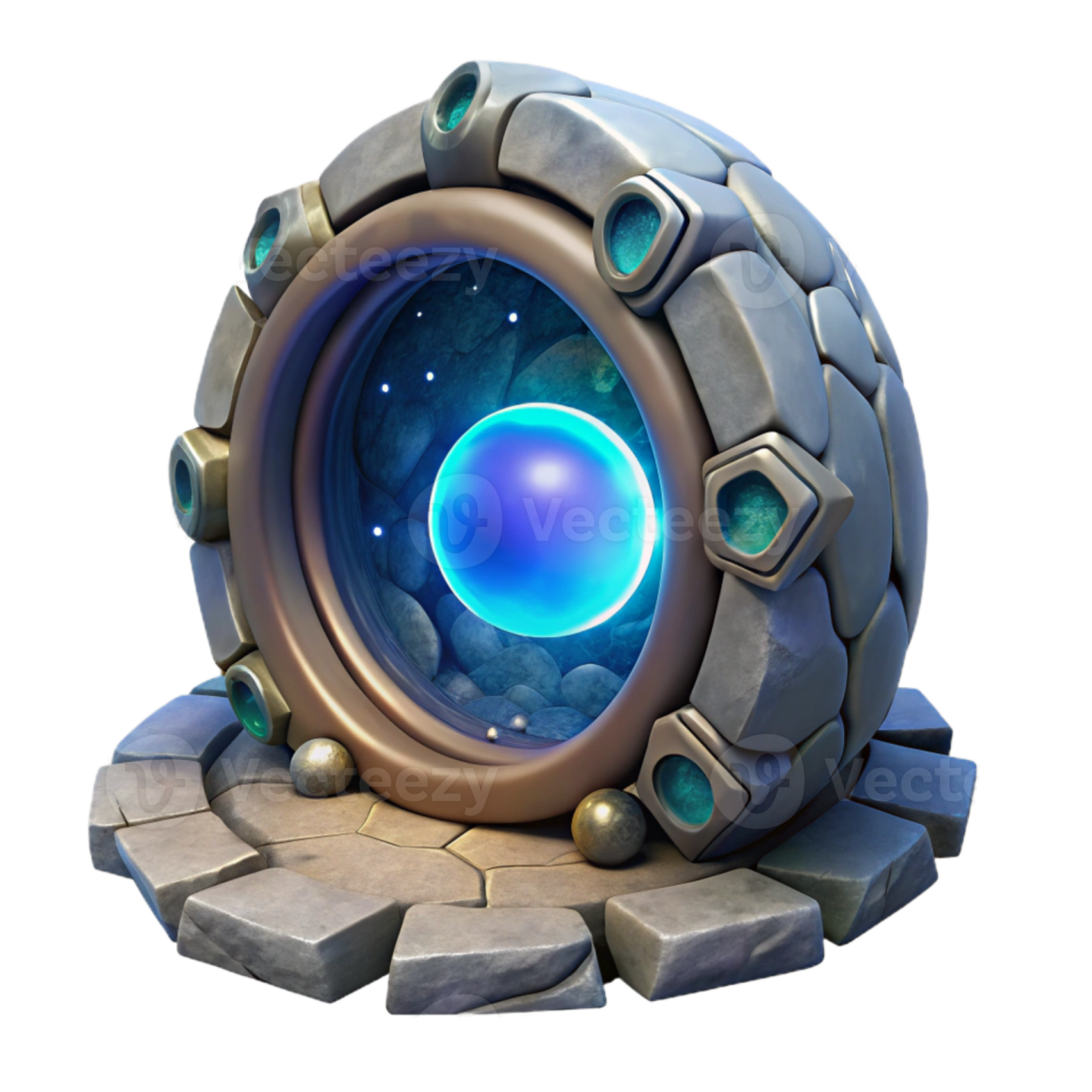an image of a portal with a glowing orb inside