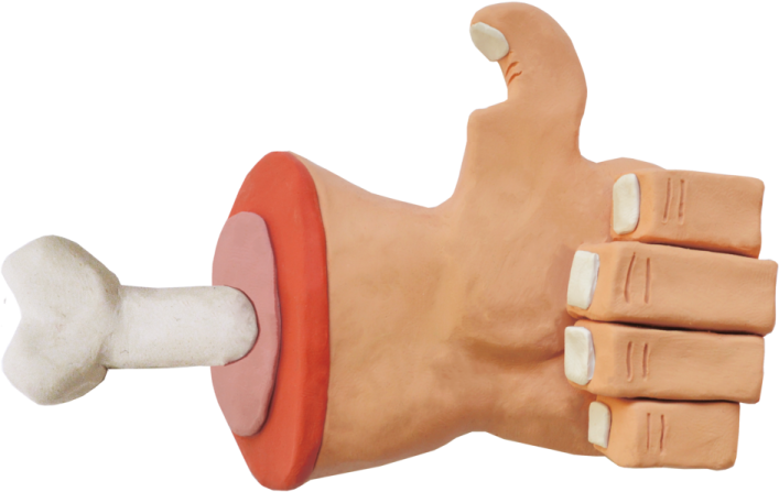 a hand with a thumb on it's thumb
