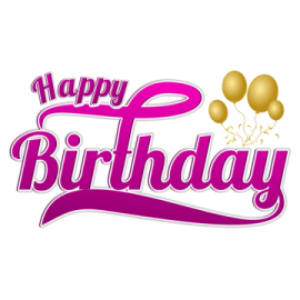 a happy birthday card with balloons