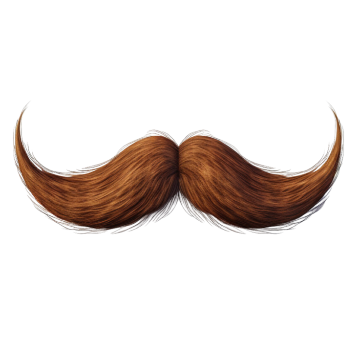 a drawing of a mustache on a white background