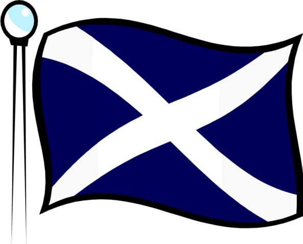 a flag with the scottish flag on it