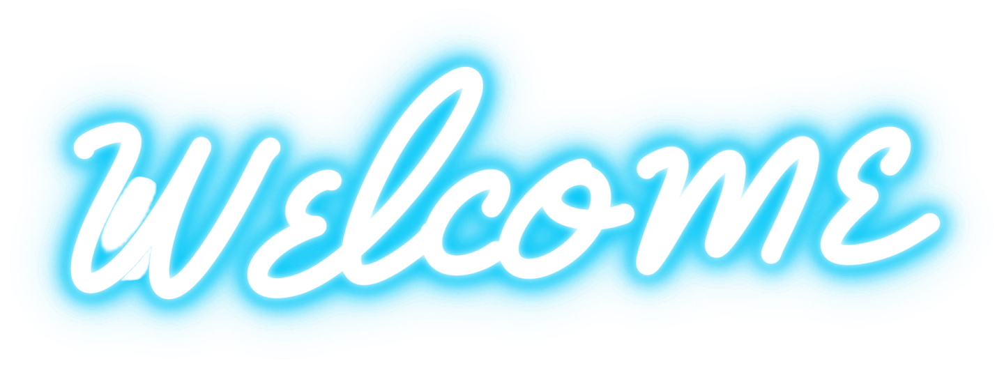 the word welcome on a white background
