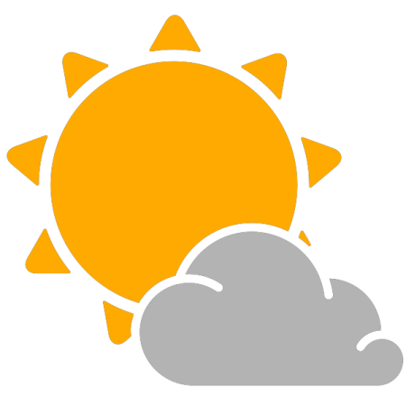 the sun and clouds