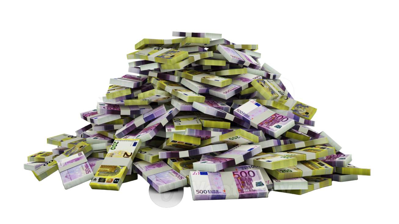 a pile of euro bank notes