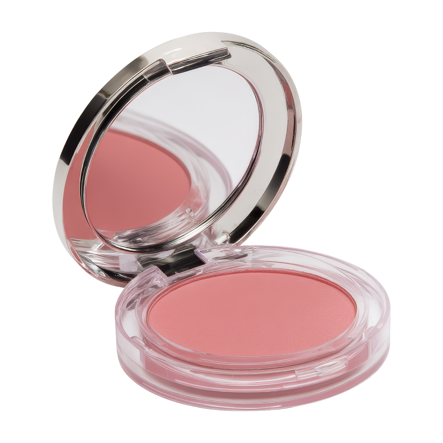 A pink blush blusher in the shape of a compact