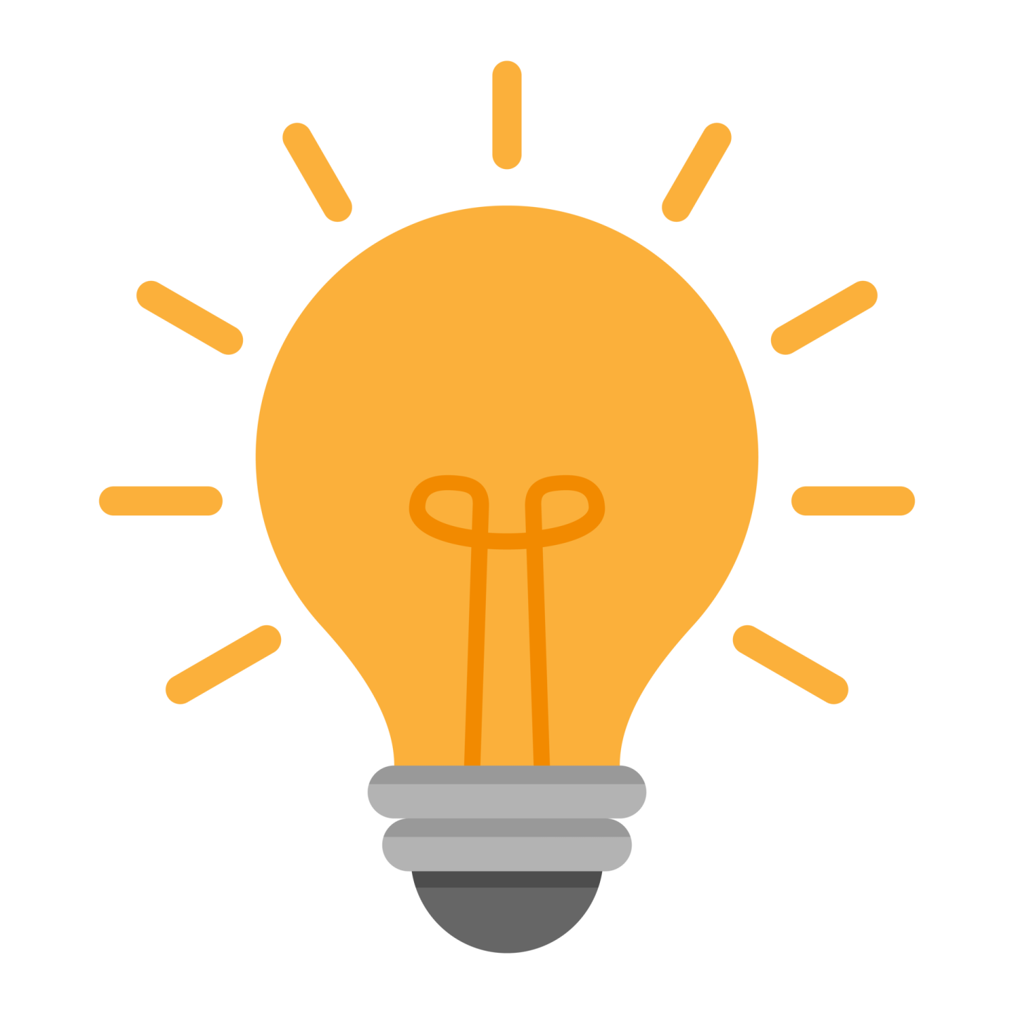 a light bulb on a white background