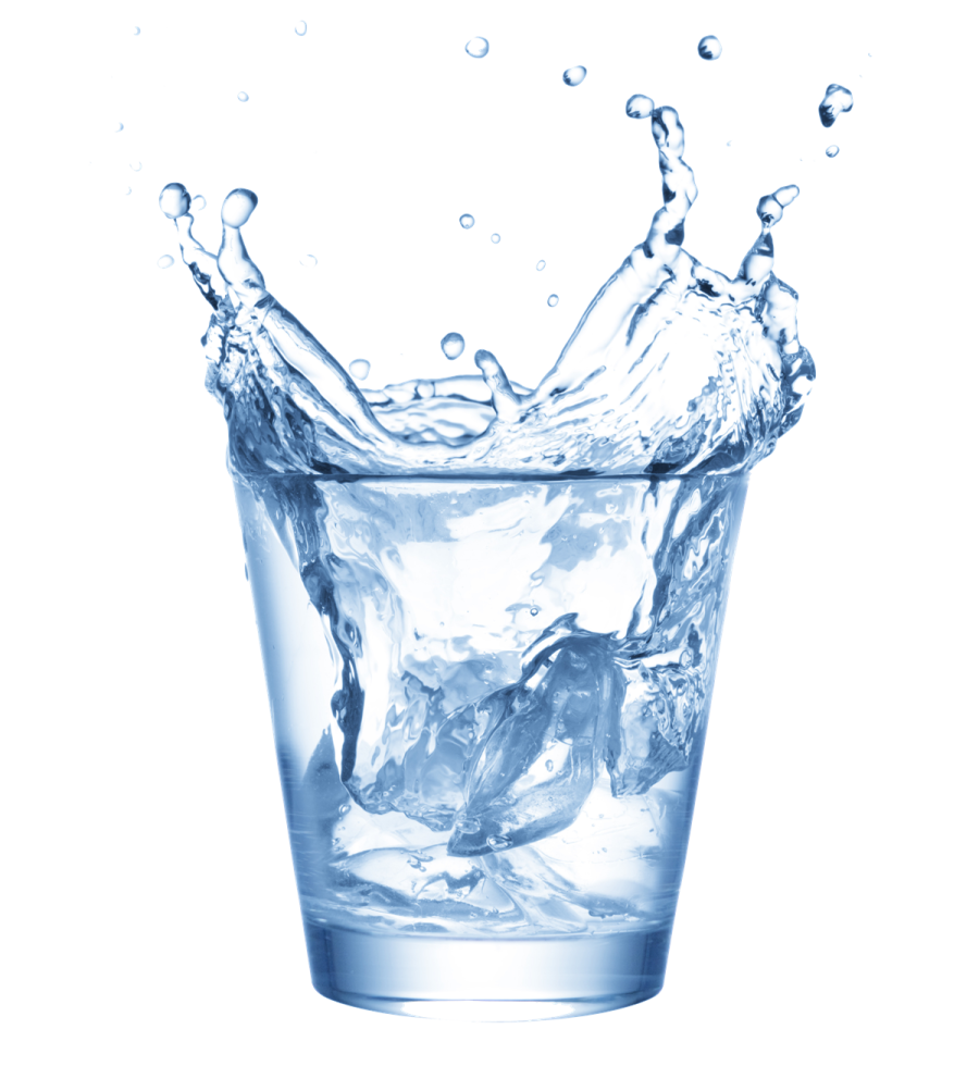 a glass filled with water