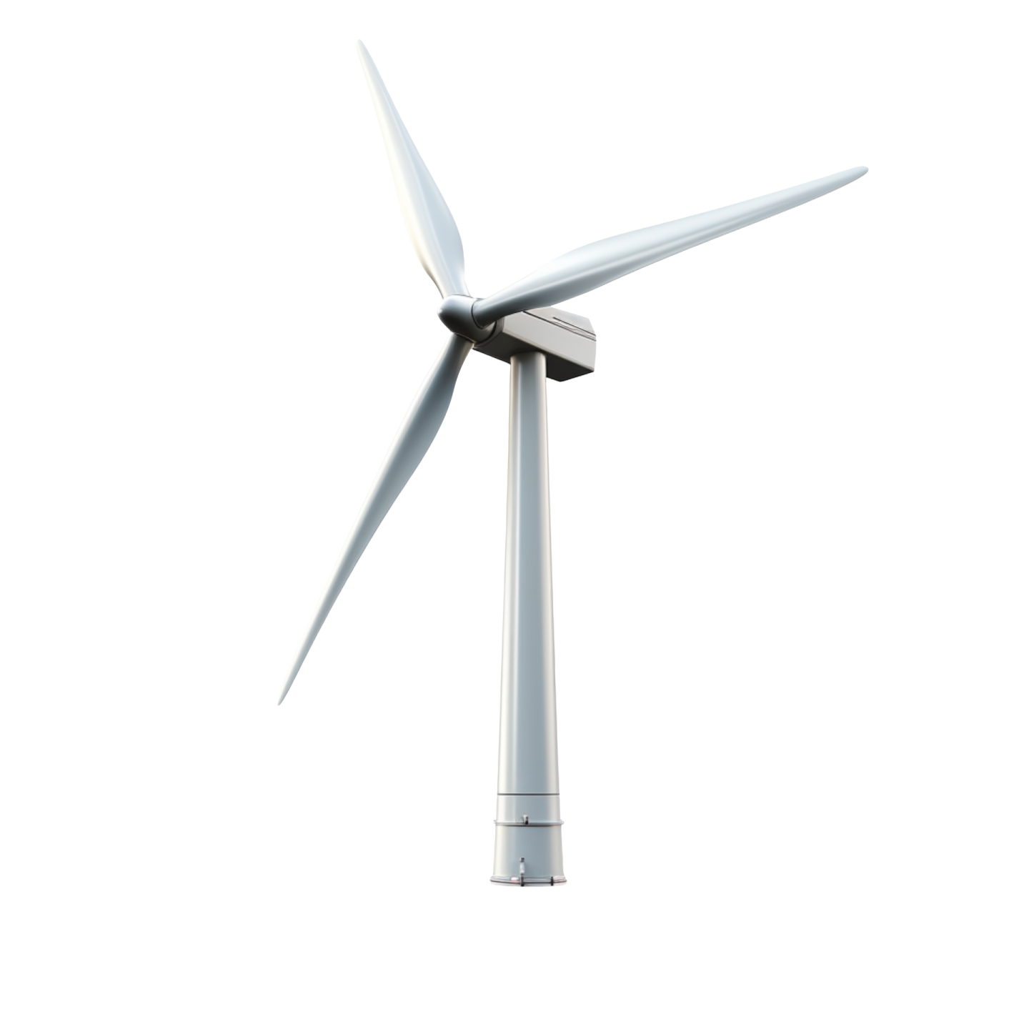a wind turbine on a white background
