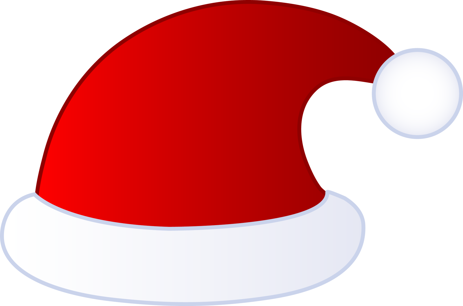 a red santa hat with white trim