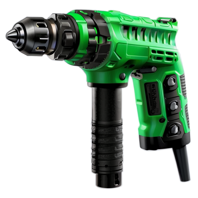 a green and black electric drill