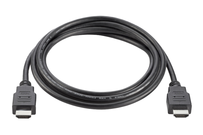 a black usb cable with a white background