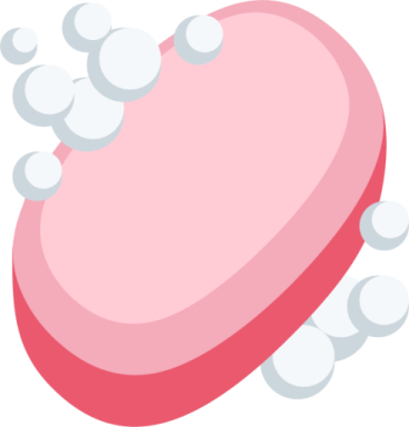 a pink heart with white hearts on it