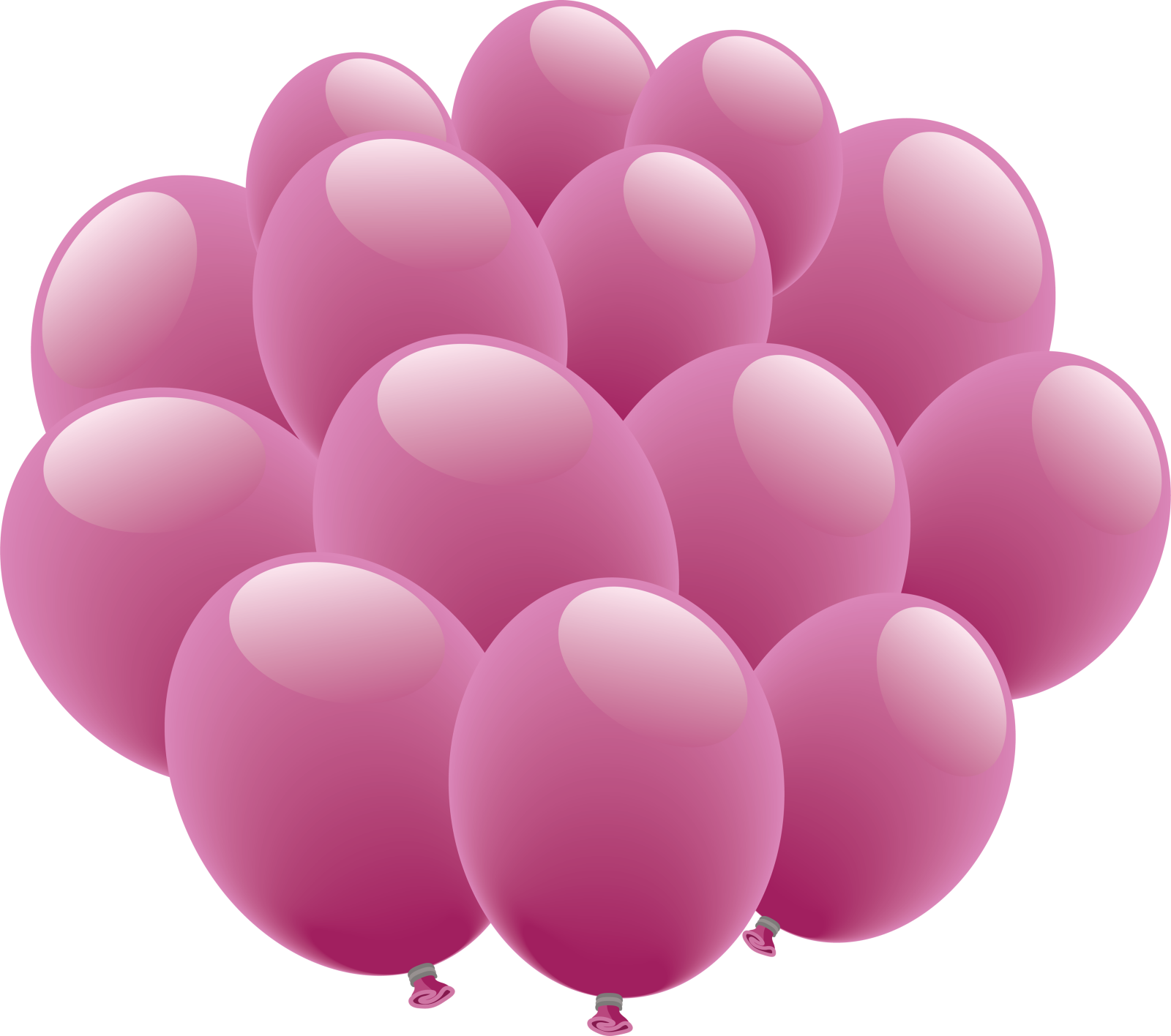 a bunch of pink balloons