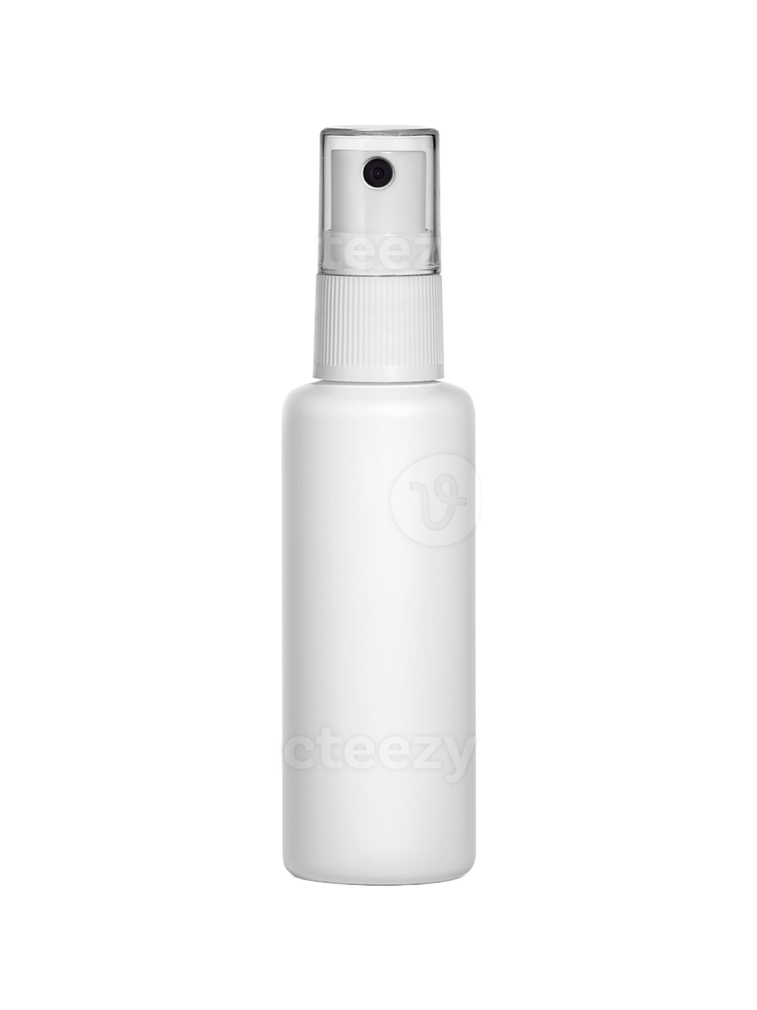 a white spray bottle with a silver cap