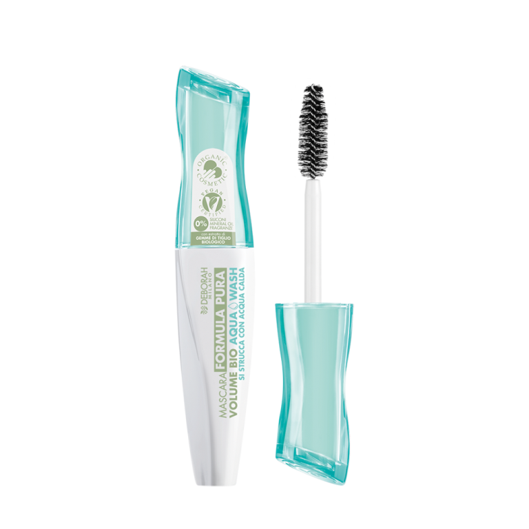 a mascara with a black and white brush on it