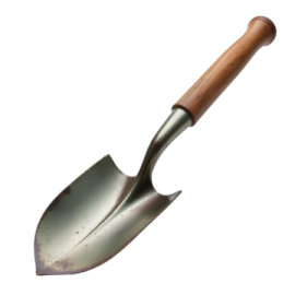 a shovel on a white background