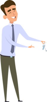 a man and woman shaking hands