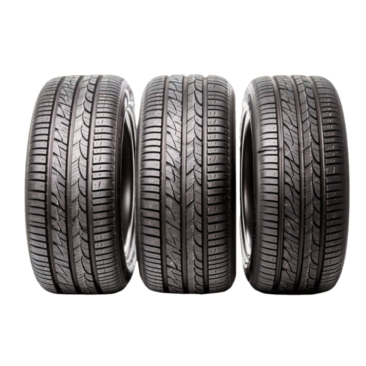 two tires on a white background