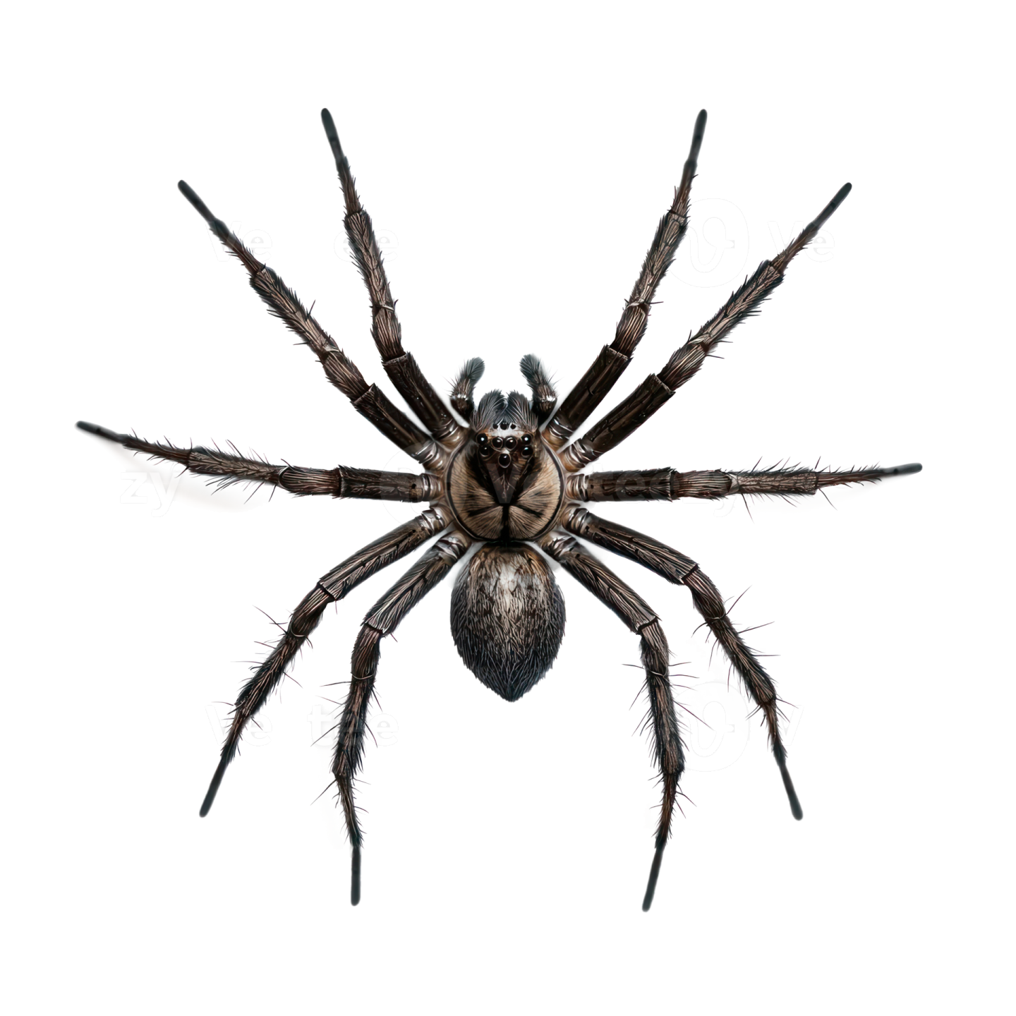 a large spider on a white background