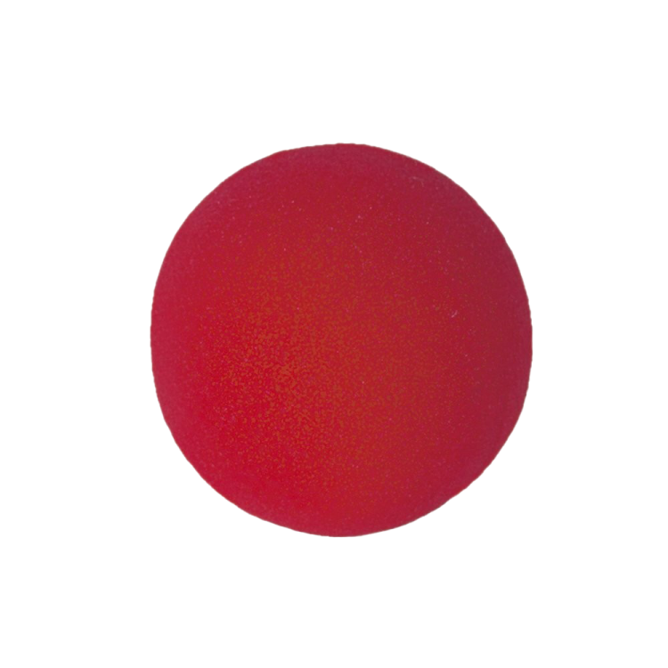 a red ball on a white background