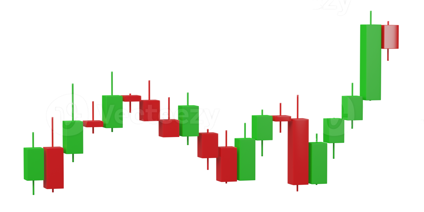 a red and green candle pattern on a white background