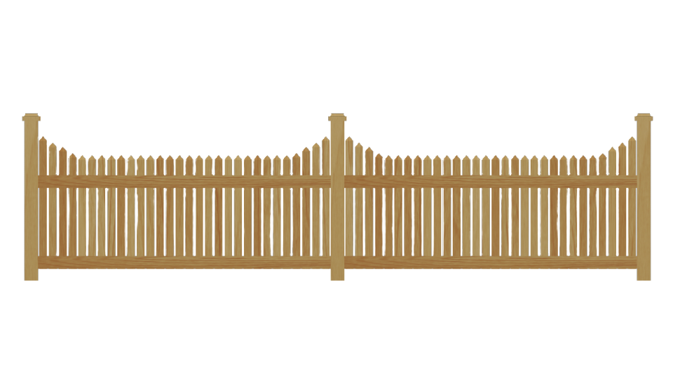 a wooden fence on a white background