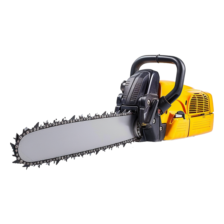 a chainsaw is shown on a white background