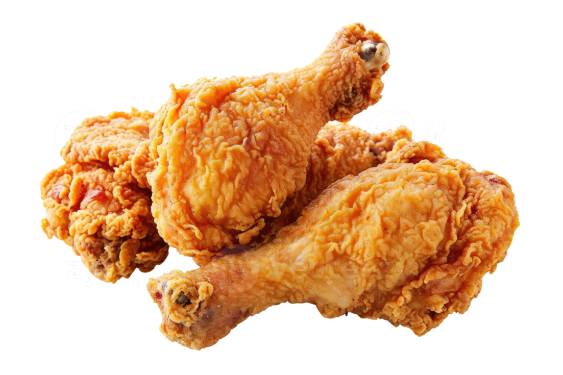 fried chicken wings on a white background