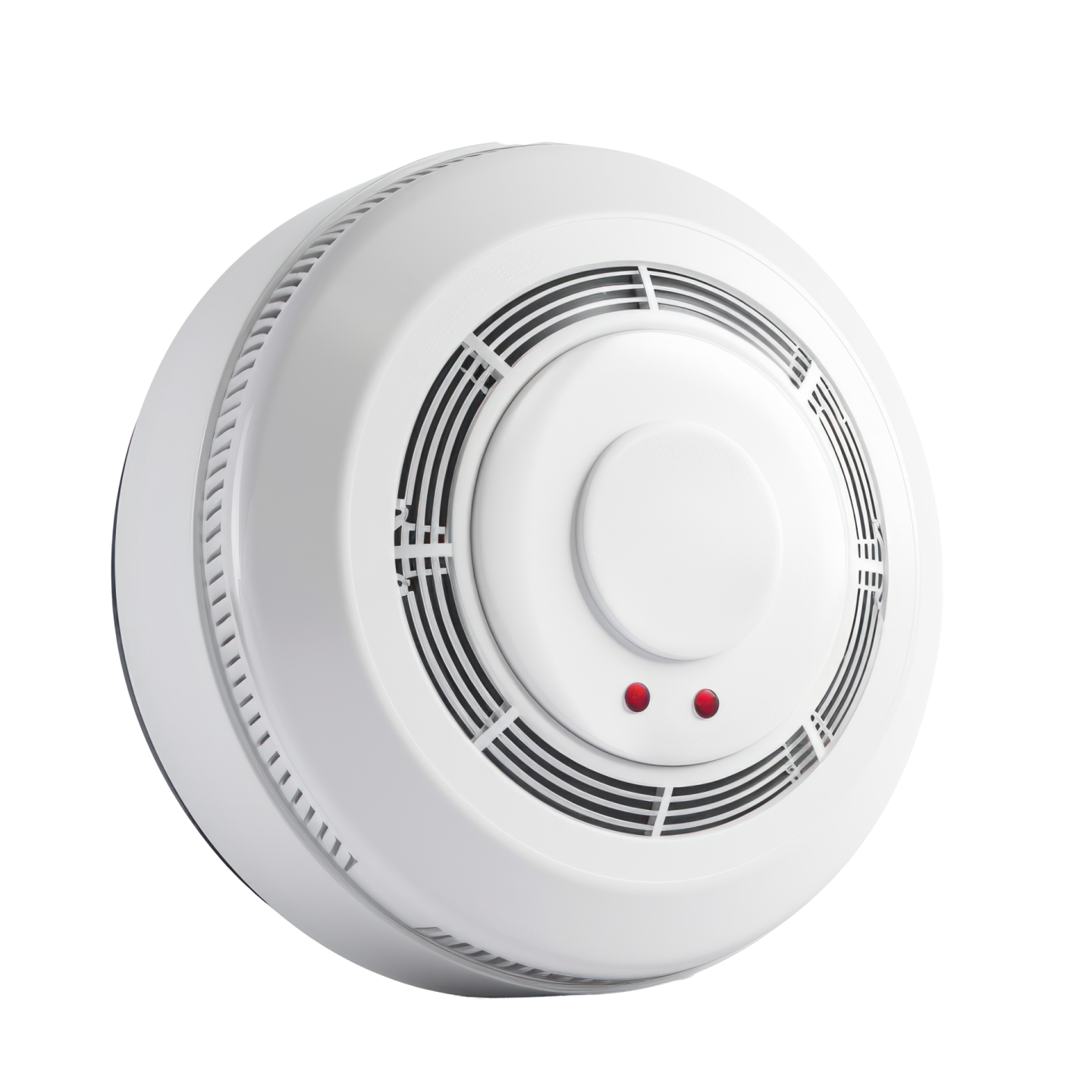 a smoke detector on a white background