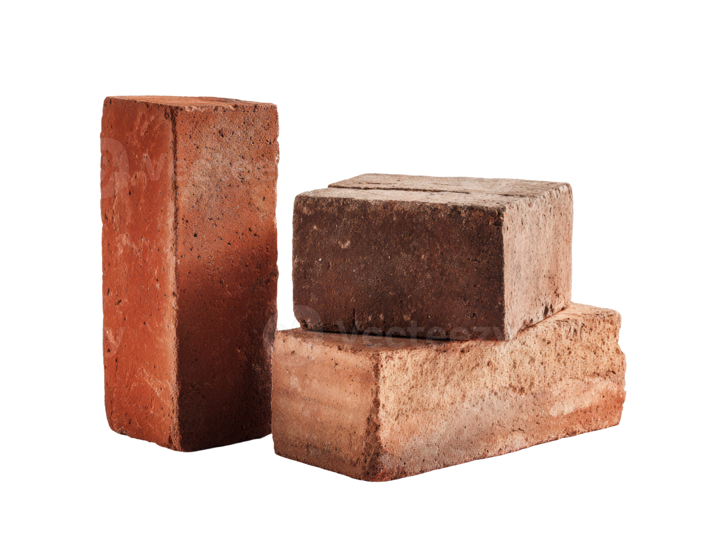three bricks stacked on top of each other bricks