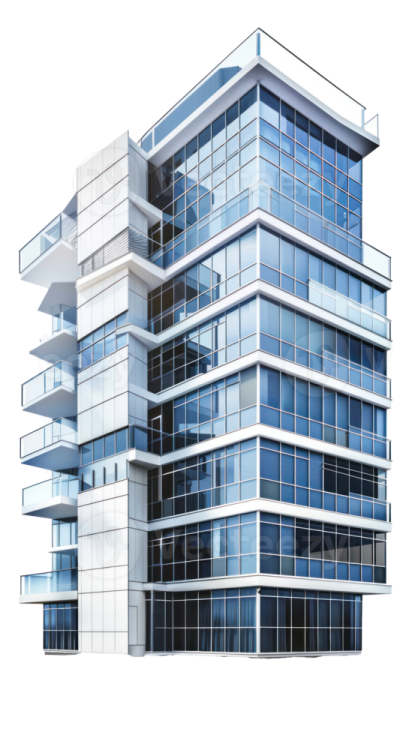 a building with many windows on it