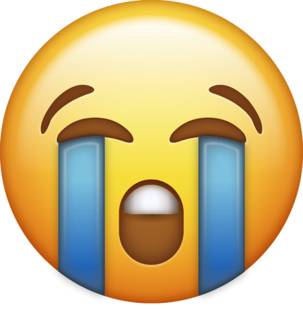 a smiley face with an open mouth