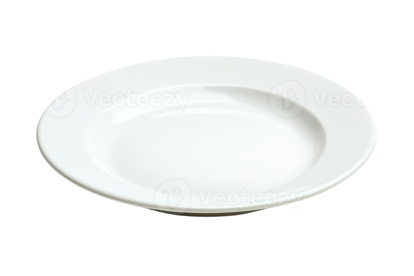 an empty white plate on a white background