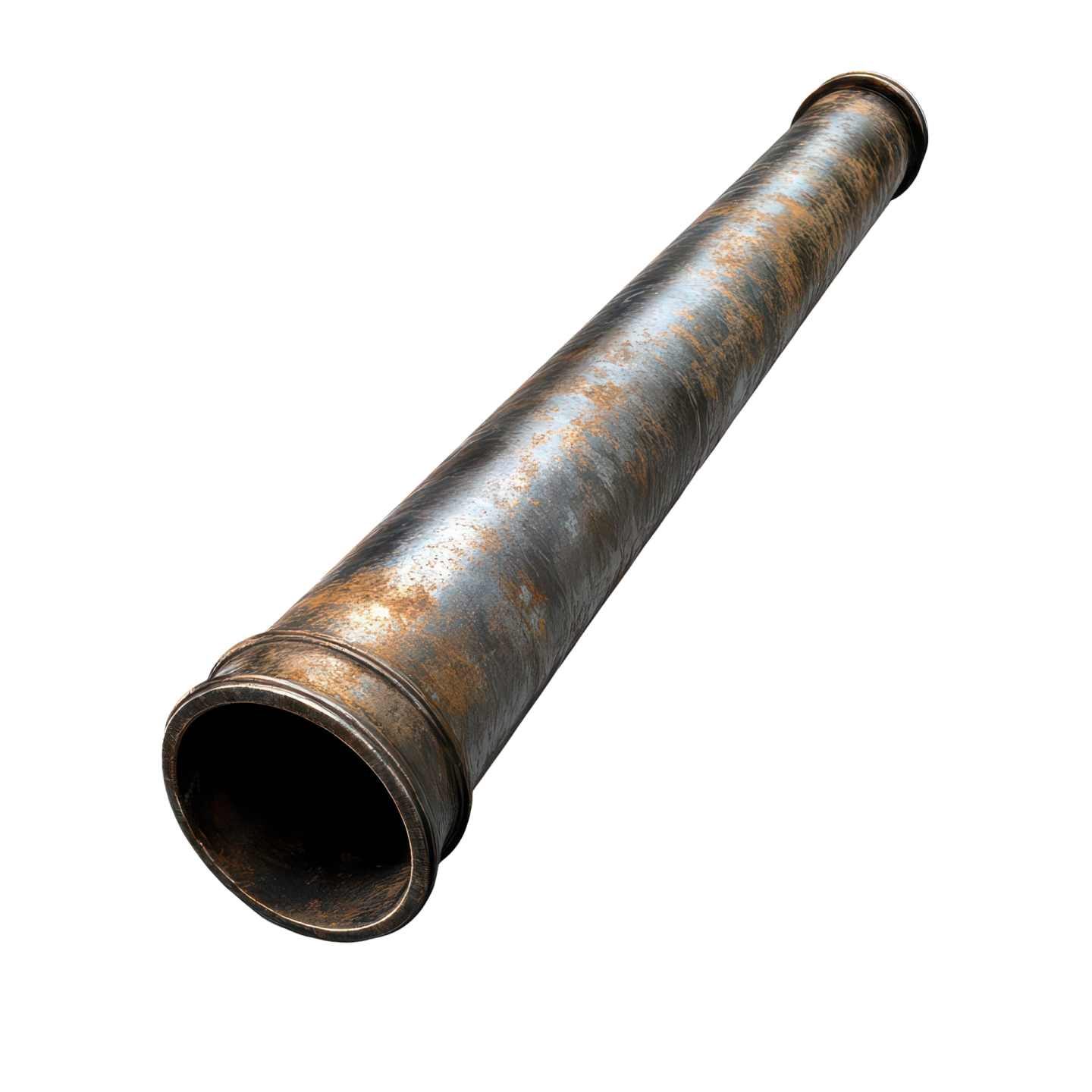 an old pipe on a white background