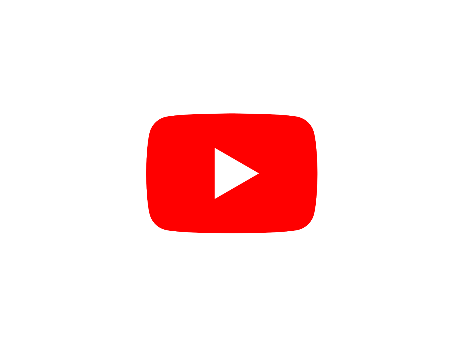 a red youtube logo on a white background