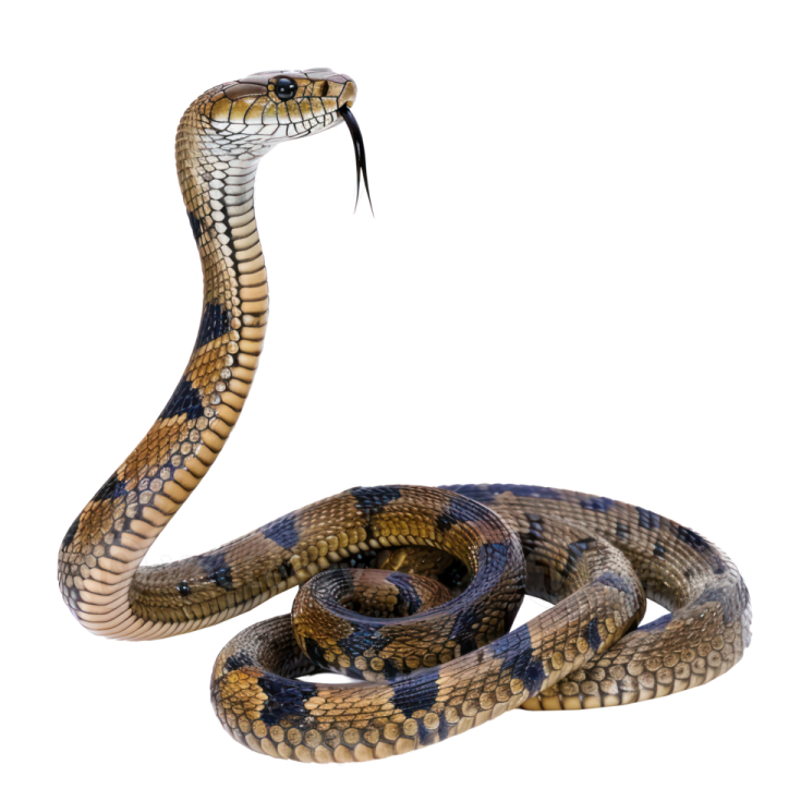 a snake on a white background