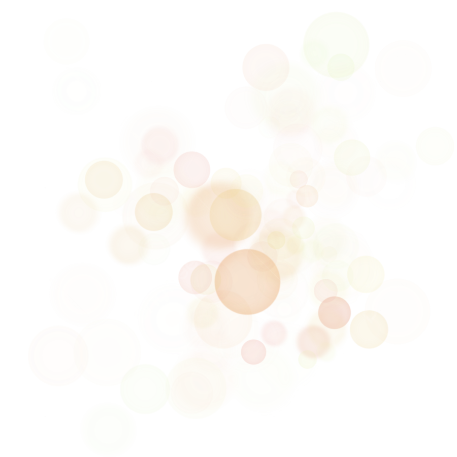 a white background with pink and green circles