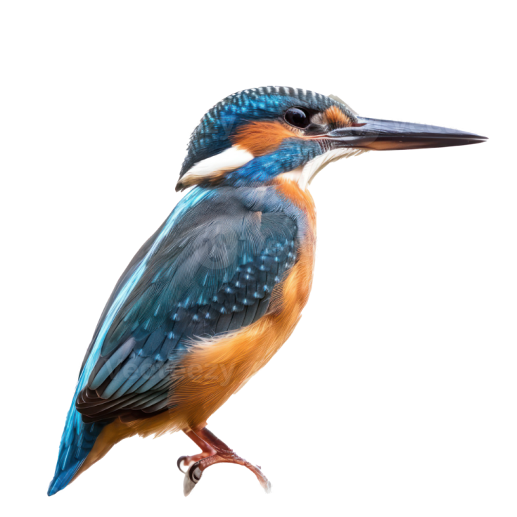 a blue and orange bird sitting on top of a branch