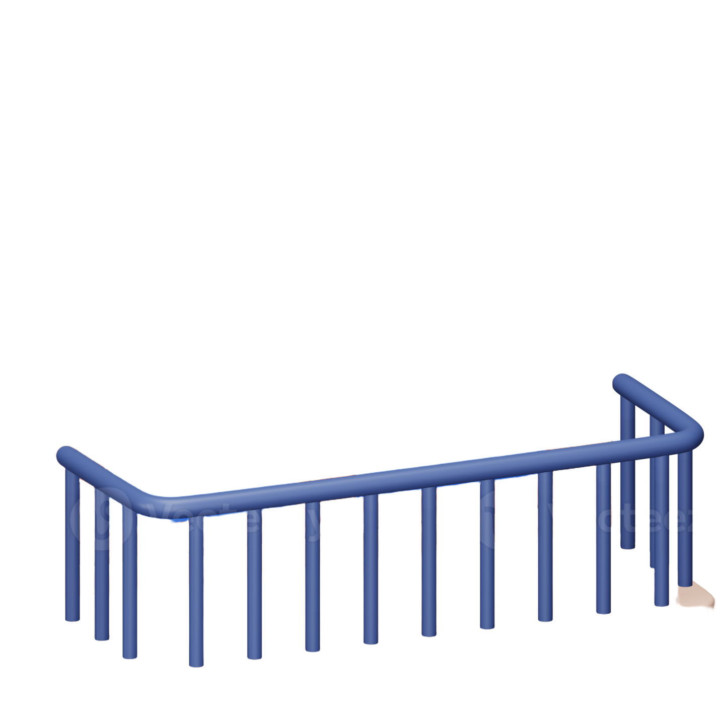 an illustration of a blue and red door