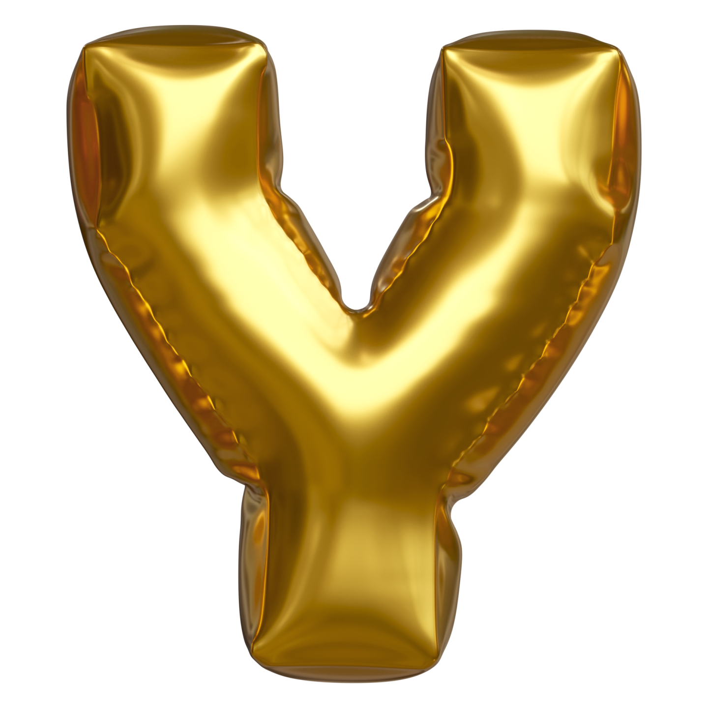 gold foil balloon letter y